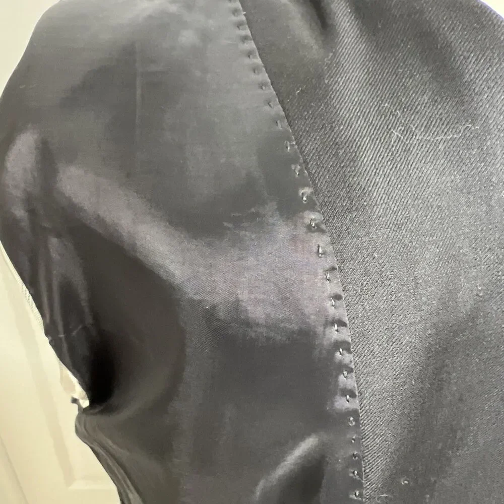 J. Crew Super 120s Blazer Womens Size 4 Black 100% Wool Lined Two Button Jacket
